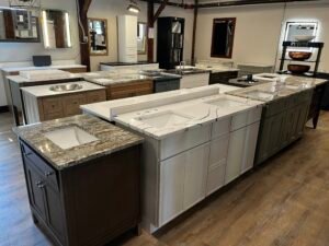 Sinks, countertops, and cabinetry 